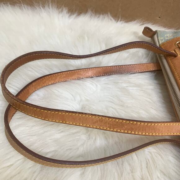 DOONEY & BOURKE Turquoise Blue East West Vintage Zip Top Signature Tassel Tote - Picture 4 of 14